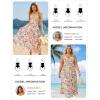 image:imageGRACE KARIN Summer Dresses for Women 2026 Beach Vacation Floral Sundresses Casual Boho Flowy Maxi Clothes with PocketsApricot Red Floral