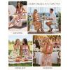 image:imageGRACE KARIN Summer Dresses for Women 2026 Beach Vacation Floral Sundresses Casual Boho Flowy Maxi Clothes with PocketsBlue White Floral
