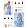 image:imageGRACE KARIN Summer Dresses for Women 2026 Beach Vacation Floral Sundresses Casual Boho Flowy Maxi Clothes with PocketsBlue White Floral