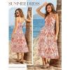 image:imageGRACE KARIN Summer Dresses for Women 2026 Beach Vacation Floral Sundresses Casual Boho Flowy Maxi Clothes with PocketsOrange White Floral