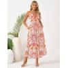 image:imageGRACE KARIN Summer Dresses for Women 2026 Beach Vacation Floral Sundresses Casual Boho Flowy Maxi Clothes with PocketsOrange White Floral