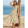 image:imageGRACE KARIN Summer Dresses for Women 2026 Beach Vacation Floral Sundresses Casual Boho Flowy Maxi Clothes with PocketsPink Green Floral