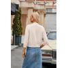 image:imageGRACE KARIN Women Cardigan Sweaters Lightweight Knit Cropped Cardigans Trendy 34 Sleeve Shrug Bolero S3XLOatmeal White