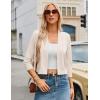 image:imageGRACE KARIN Women Cardigan Sweaters Lightweight Knit Cropped Cardigans Trendy 34 Sleeve Shrug Bolero S3XLOatmeal White