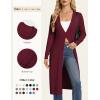 image:imageGRACE KARIN Womens Long Cardigan Trendy Lightweight Knit Dusters Coat V Neck Button Up Sweater Maxi DressBurgundy