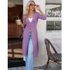 image:imageGRACE KARIN Womens Long Cardigan Trendy Lightweight Knit Dusters Coat V Neck Button Up Sweater Maxi DressPurple