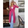 image:imageGRACE KARIN Womens Long Cardigan Trendy Lightweight Knit Dusters Coat V Neck Button Up Sweater Maxi DressRose Red