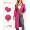 image:imageGRACE KARIN Womens Long Cardigan Trendy Lightweight Knit Dusters Coat V Neck Button Up Sweater Maxi DressRose Red