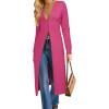 image:imageGRACE KARIN Womens Long Cardigan Trendy Lightweight Knit Dusters Coat V Neck Button Up Sweater Maxi DressRose Red