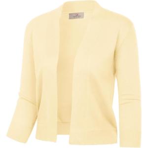 image:imageGRACE KARIN Women Cardigan Sweaters Lightweight Knit Cropped Cardigans Trendy 34 Sleeve Shrug Bolero S3XLLight Yellow