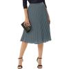 image:imageGRACE KARIN Pleated Midi Skirt for WomenSummer Chiffon Elastic High Waist Knee Length Skirts Swing ALine Boho OutfitsDark Gray