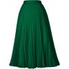 image:imageGRACE KARIN Pleated Midi Skirt for WomenSummer Chiffon Elastic High Waist Knee Length Skirts Swing ALine Boho OutfitsDark Green