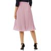 image:imageGRACE KARIN Pleated Midi Skirt for WomenSummer Chiffon Elastic High Waist Knee Length Skirts Swing ALine Boho OutfitsDark Rose Pink