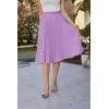 image:imageGRACE KARIN Pleated Midi Skirt for WomenSummer Chiffon Elastic High Waist Knee Length Skirts Swing ALine Boho OutfitsIce Purple