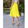 image:imageGRACE KARIN Pleated Midi Skirt for WomenSummer Chiffon Elastic High Waist Knee Length Skirts Swing ALine Boho OutfitsLemon Tonic