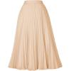 image:imageGRACE KARIN Pleated Midi Skirt for WomenSummer Chiffon Elastic High Waist Knee Length Skirts Swing ALine Boho OutfitsLight Khaki