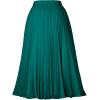 image:imageGRACE KARIN Pleated Midi Skirt for WomenSummer Chiffon Elastic High Waist Knee Length Skirts Swing ALine Boho OutfitsPeacock Blue