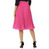image:imageGRACE KARIN Pleated Midi Skirt for WomenSummer Chiffon Elastic High Waist Knee Length Skirts Swing ALine Boho OutfitsRose Pink