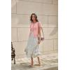 image:imageGRACE KARIN Short Sleeve Cardigan Summer Button up Sweaters for Women Lightweight Crew Neck Casual OutfitsLight Pink1