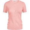 image:imageGRACE KARIN Short Sleeve Cardigan Summer Button up Sweaters for Women Lightweight Crew Neck Casual OutfitsLight Pink1