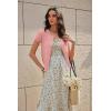 image:imageGRACE KARIN Short Sleeve Cardigan Summer Button up Sweaters for Women Lightweight Crew Neck Casual OutfitsLight Pink1
