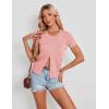 image:imageGRACE KARIN Short Sleeve Cardigan Summer Button up Sweaters for Women Lightweight Crew Neck Casual OutfitsLight Pink1