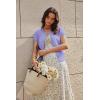 image:imageGRACE KARIN Short Sleeve Cardigan Summer Button up Sweaters for Women Lightweight Crew Neck Casual OutfitsLight Purple