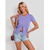 image:imageGRACE KARIN Short Sleeve Cardigan Summer Button up Sweaters for Women Lightweight Crew Neck Casual OutfitsLight Purple