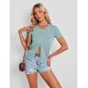 image:imageGRACE KARIN Short Sleeve Cardigan Summer Button up Sweaters for Women Lightweight Crew Neck Casual OutfitsSeafoam Blue