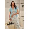 image:imageGRACE KARIN Short Sleeve Cardigan Summer Button up Sweaters for Women Lightweight Crew Neck Casual OutfitsSeafoam Blue