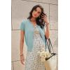 image:imageGRACE KARIN Short Sleeve Cardigan Summer Button up Sweaters for Women Lightweight Crew Neck Casual OutfitsSeafoam Blue