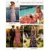 image:imageGRACE KARIN Summer Floral Maxi Dress for Women 2026 Flowy Wedding Guest Dresses Ruffle Sleeve Smocked Sundress with PocketBlue Red