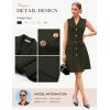 image:imageGRACE KARIN Work Dresses for Women 2026 Sleeveless Button Business Midi Dress Notch Lapel V Neck Formal Office A Line DressesArmy Green