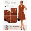 image:imageGRACE KARIN Work Dresses for Women 2026 Sleeveless Button Business Midi Dress Notch Lapel V Neck Formal Office A Line DressesOrange