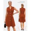 image:imageGRACE KARIN Work Dresses for Women 2026 Sleeveless Button Business Midi Dress Notch Lapel V Neck Formal Office A Line DressesOrange