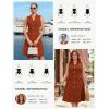 image:imageGRACE KARIN Work Dresses for Women 2026 Sleeveless Button Business Midi Dress Notch Lapel V Neck Formal Office A Line DressesOrange
