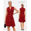 image:imageGRACE KARIN Work Dresses for Women 2026 Sleeveless Button Business Midi Dress Notch Lapel V Neck Formal Office A Line DressesRed