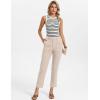 image:imageGRACE KARIN Womens High Waisted Work Pants Business Casual 2026 Ankle Length Office Dress Trousers with PocketsApricot