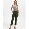 image:imageGRACE KARIN Womens High Waisted Work Pants Business Casual 2026 Ankle Length Office Dress Trousers with PocketsArmy Green