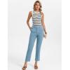 image:imageGRACE KARIN Womens High Waisted Work Pants Business Casual 2026 Ankle Length Office Dress Trousers with PocketsDark Denim