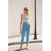 image:imageGRACE KARIN Womens High Waisted Work Pants Business Casual 2026 Ankle Length Office Dress Trousers with PocketsDark Denim