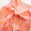 image:imageGRACE KARIN Girls Hawaiian Floral Smocked Dresses Girl Flutter Sleeve Spring Summer Dress Kids Easter Maxi Long DressesOrange Tiedye