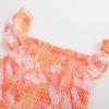 image:imageGRACE KARIN Girls Hawaiian Floral Smocked Dresses Girl Flutter Sleeve Spring Summer Dress Kids Easter Maxi Long DressesOrange Tiedye