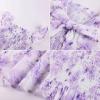image:imageGRACE KARIN Girls Hawaiian Floral Smocked Dresses Girl Flutter Sleeve Spring Summer Dress Kids Easter Maxi Long DressesPurple Flower