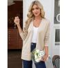 image:imageGRACE KARIN Women Long Cardigan Summer Lightweight Cardigans Long Sleeve V Neck Open Front Sweater 2026Apricot