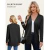 image:imageGRACE KARIN Women Long Cardigan Summer Lightweight Cardigans Long Sleeve V Neck Open Front Sweater 2026Black