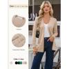 image:imageGRACE KARIN Women Long Cardigan Summer Lightweight Cardigans Long Sleeve V Neck Open Front Sweater 2026Khaki