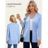 image:imageGRACE KARIN Women Long Cardigan Summer Lightweight Cardigans Long Sleeve V Neck Open Front Sweater 2026Light Blue