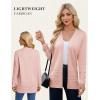 image:imageGRACE KARIN Women Long Cardigan Summer Lightweight Cardigans Long Sleeve V Neck Open Front Sweater 2026Pink