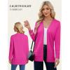 image:imageGRACE KARIN Women Long Cardigan Summer Lightweight Cardigans Long Sleeve V Neck Open Front Sweater 2026Rose Red